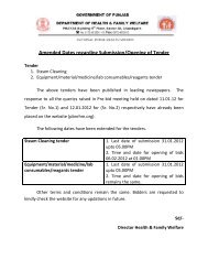 Tender Form - punjab national rural health mission