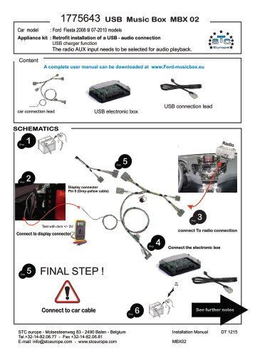 177 5643 MBX02 Installation manual Eng .cdr - USB Music Box