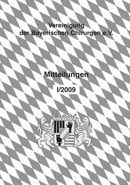 Mitteilungen I/2009 downloaden - Vereinigung der Bayerischen ...