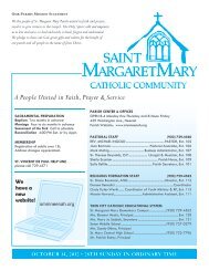 A People United in Faith, Prayer & Service - St Margaret Mary Parish