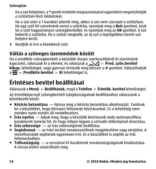 Nokia 5230 - FelhasznÃ¡lÃ³i kÃ©zikÃ¶nyv - A LegÃºjabb Mobiltelefonok ...