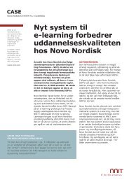 Novo Nordisk Nyt system til e-learning forbedrer ... - NNIT