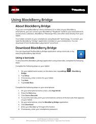 Connect your tablet and smartphone using BlackBerry Bridge