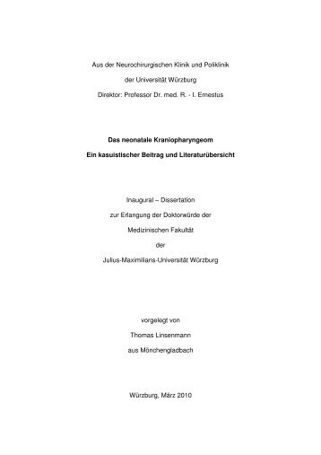 Professor Dr. med. R. - OPUS - Universität Würzburg