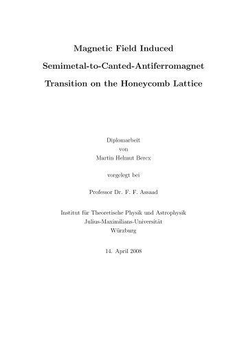 Magnetic Field Induced Semimetal-to-Canted-Antiferromagnet ...