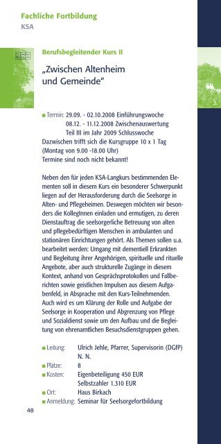 Fortbildung für Diakoninnen und Diakone - Bildungsportal der ...