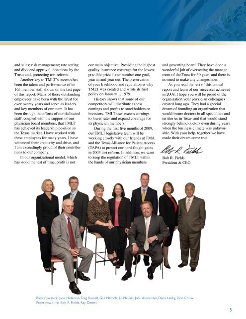 2008 TMLT Annual Report