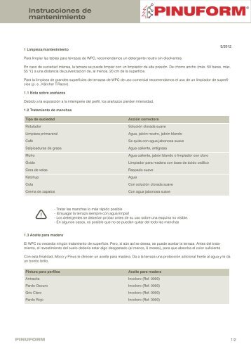 Instrucciones de mantenimiento.pdf - PINUFORM