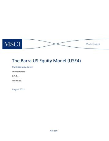 The Barra US Equity Model (USE4) - Top1000Funds.com