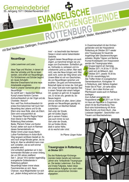 Termine Termine Termine - Evangelisch in Rottenburg