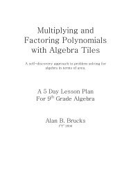 Multiplying and Factoring Polynomials with Algebra Tiles. A self