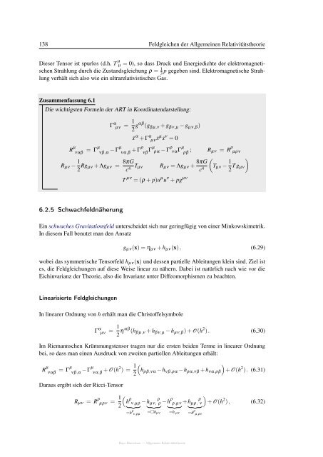 Relativitätstheorie - Fakultät für Physik und Astronomie - Universität ...