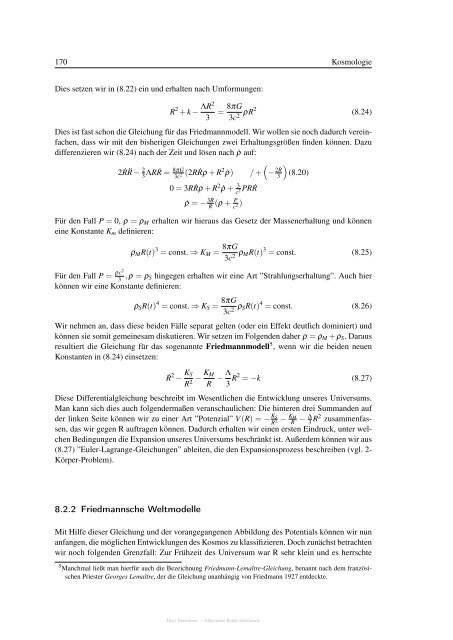 Relativitätstheorie - Fakultät für Physik und Astronomie - Universität ...