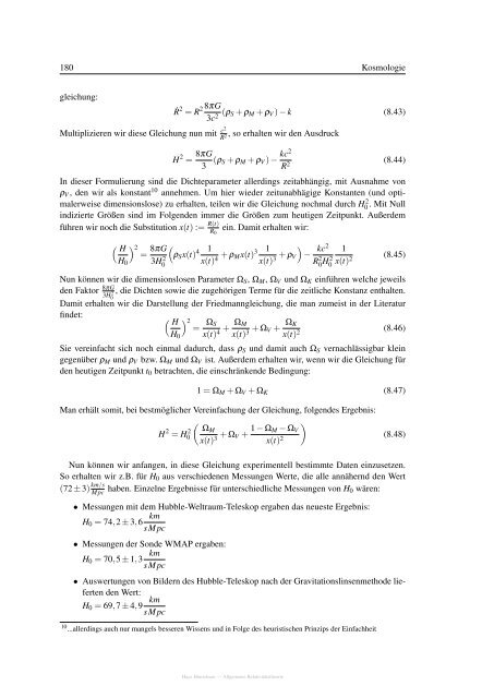 Relativitätstheorie - Fakultät für Physik und Astronomie - Universität ...