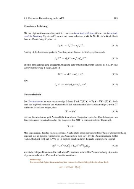 Relativitätstheorie - Fakultät für Physik und Astronomie - Universität ...