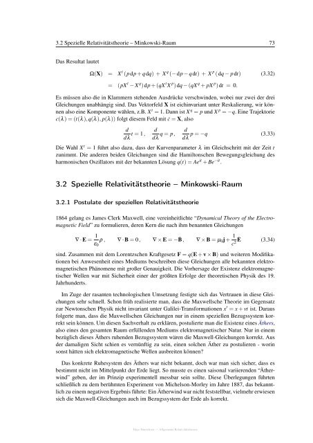 Relativitätstheorie - Fakultät für Physik und Astronomie - Universität ...