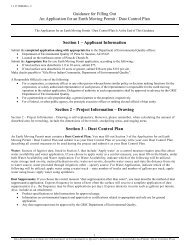 Application for an Earth Moving Permit / Dust Control Plan