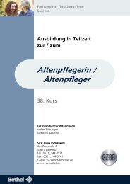 Altenpflegerin / Altenpfleger - Stiftungen Sarepta | Nazareth