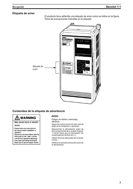 SECCIÃN 1 Puesta en marcha 3G3FV - Valtek