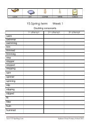 to see the Y5 Spring term spelling lists - Seaburn Dene Primary School