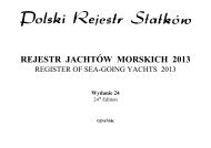 REJESTR JACHTÃW MORSKICH - 2013 - PRS