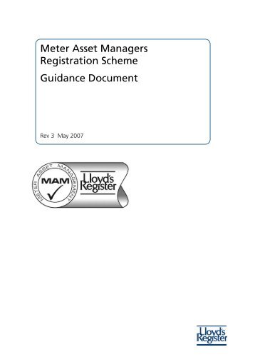 Ofgem MAM Guidance Dcoument Rev 3 090507 ... - Lloyd's Register