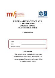 information science and engineering course diary - MVJ College of ...