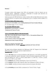 1 -I- Relazione Il progetto artistico della Stagione Lirica 2003, pur ...