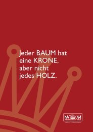 Jeder BAUM hat eine KR NE, aber nicht jedes H LZ. - MM Holz