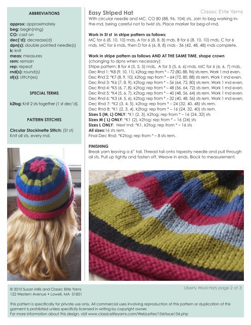 Liberty Wool Hats The Yarn - Classic Elite Yarns
