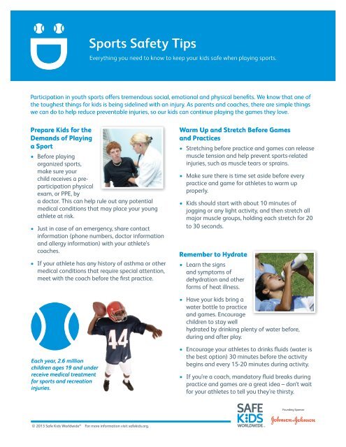 Sports Safety Tips - Safe Kids Worldwide