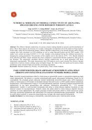 numerical modeling of thermal conductivity of air-plasma