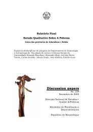 Estudo Qualitativo sobre a Pobreza (Inhambane e Sofala).