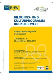 BILDUNGS UND KULTURPROGRAMM BUCKLIGE WELT