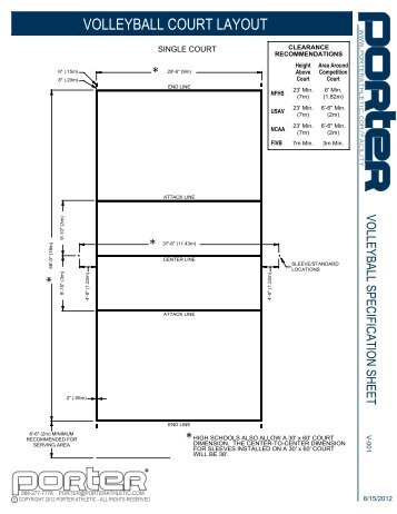 Cev Official Competition Court Layout