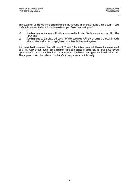 Report 001 rev P2a Sandon Point Flood Study Climate ... - Stockland