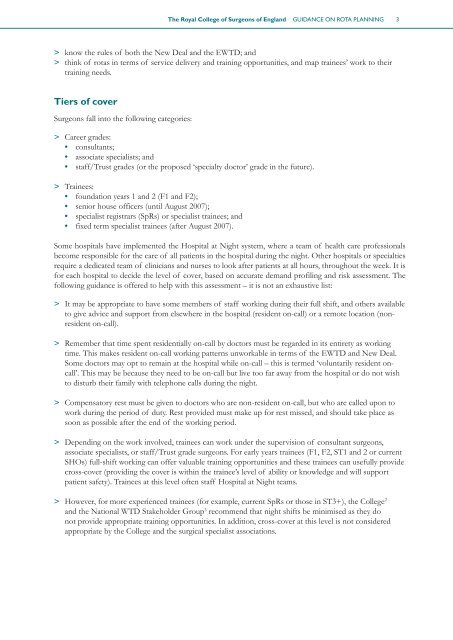 rota planning.pdf - The Royal College of Surgeons of England