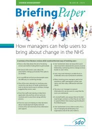 How managers can help users to bring about change in ... - NETSCC