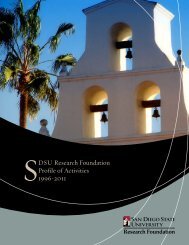 RF Profile of Activities - SDSU Research Foundation - San Diego ...