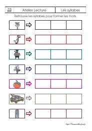 Page 1 http://lescoccinelles.free.fr Atelier Lecture Les syllabes ...