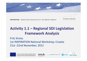 Activity 1 - Regional SDI Legislation Framework ... - INSPIRATION