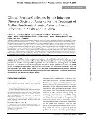 Clinical Practice Guidelines by the Infectious ... - Infection Control