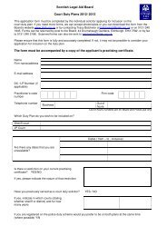 Application form - Scottish Legal Aid Board