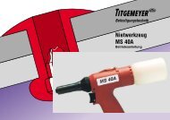 Nietwerkzeug MS 40A - Titgemeyer