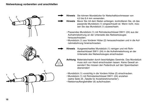 Nietwerkzeug MS 40A - Titgemeyer