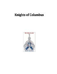 Knights of Columbus Knights of Columbus - North Carolina State ...