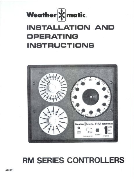 Weathermatic RM-7 & RM-11 Controller Owner's ... - Irrigation Direct