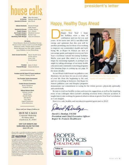 Winter 2012, Body, Mind & Spirit - Roper St. Francis Healthcare