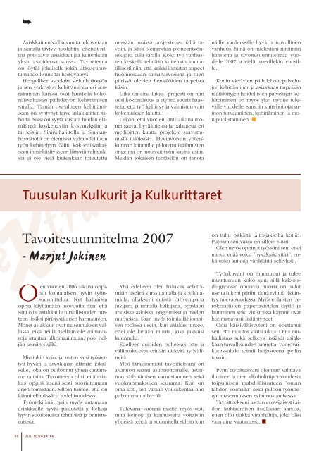 Sininauhasäätiön Vuosikirja 2006 - 2007 - Verkkoviestin