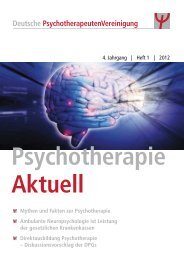 Psychotherapie Aktuell 01/2012 - DPtV